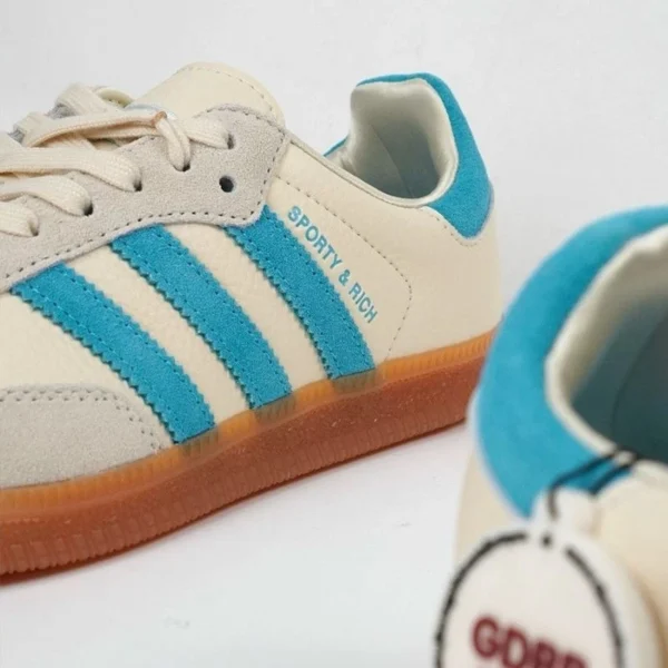 Adidas-Samba-OG-Sporty & Rich-Cream-Blue-Cream-White-Blue-Rush-Authentic
