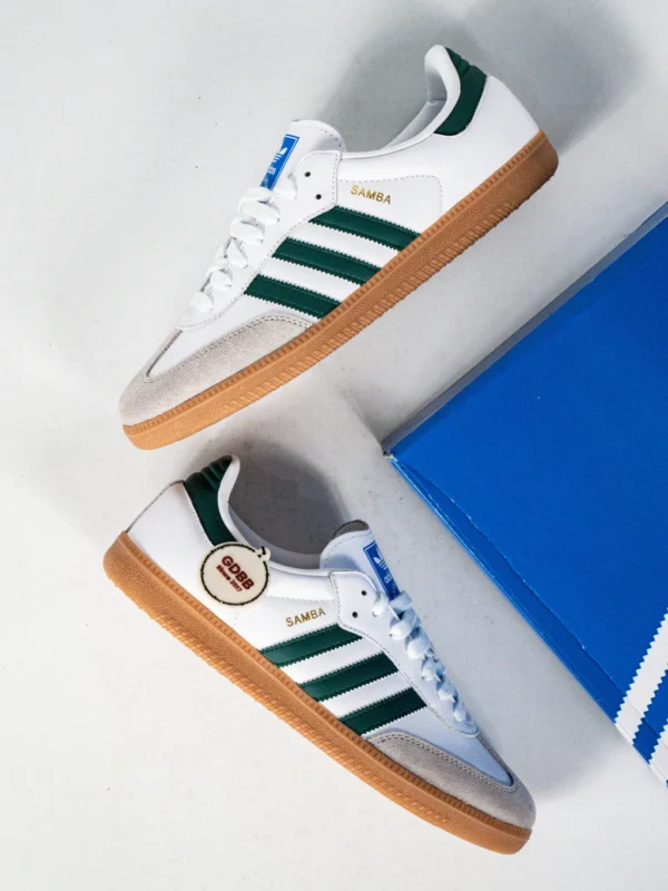 Sepatu-Adidas-Samba-OG-Cloud-White-Collegiate-Green-Gum-Sneakers-Authentic