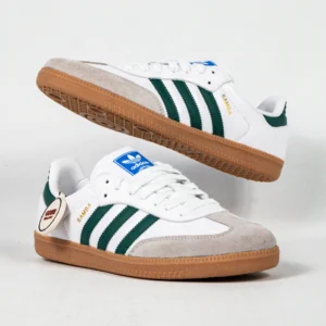 Sepatu-Adidas-Samba-OG-Cloud-White-Collegiate-Green-Gum-Sneakers-Authentic