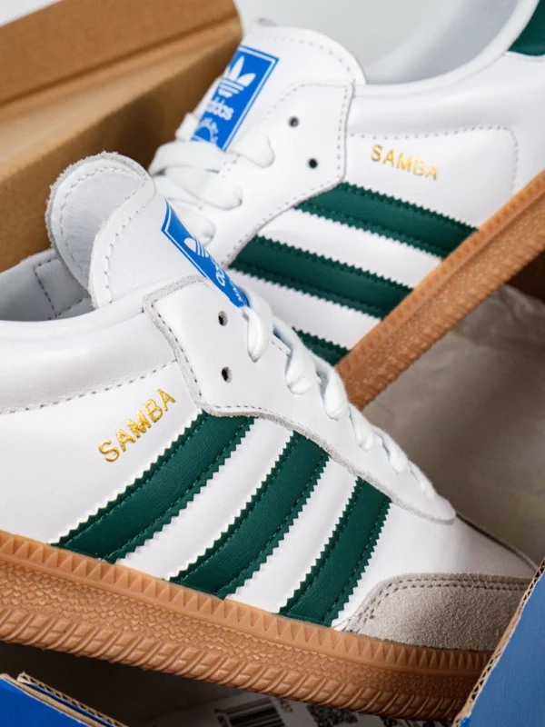 Sepatu-Adidas-Samba-OG-Cloud-White-Collegiate-Green-Gum-Sneakers-Authentic