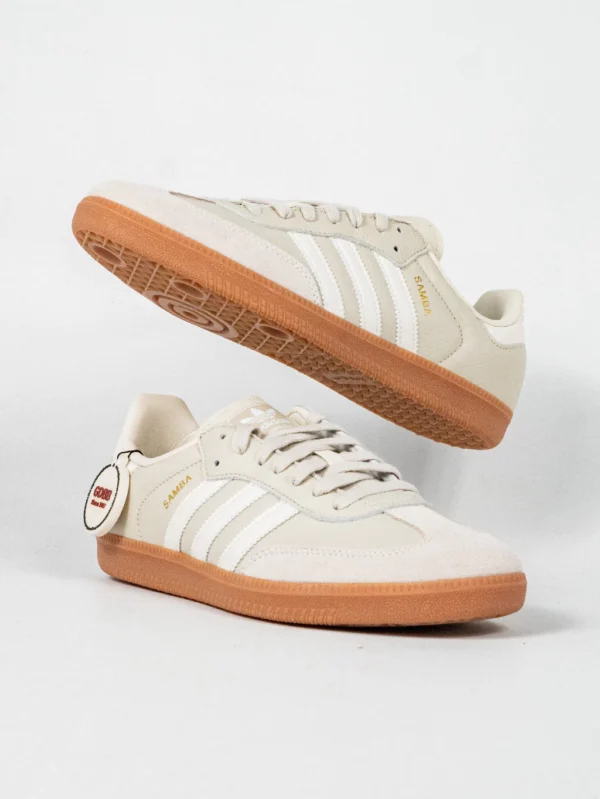 Sepatu-Adidas-Samba-OG-Aluminum-Gum-White-Sneakers Authentic