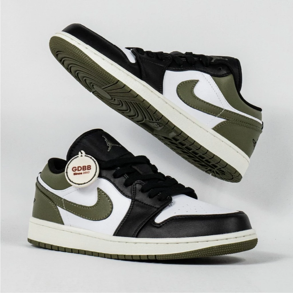 Sepatu Air Jordan 1 Low Medium Olive Black Sneakers Authentic - GUDANG ...