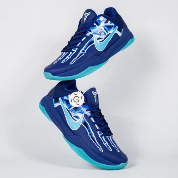 Kobe Rings Skeleton Sepatu Basket Zoom Kobe 5 Protro Xray Skeleton Deep Royal Blue Sneakers ...