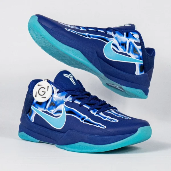 Kobe Rings Skeleton Sepatu Basket Zoom Kobe 5 Protro Xray Skeleton Deep Royal Blue Sneakers ...