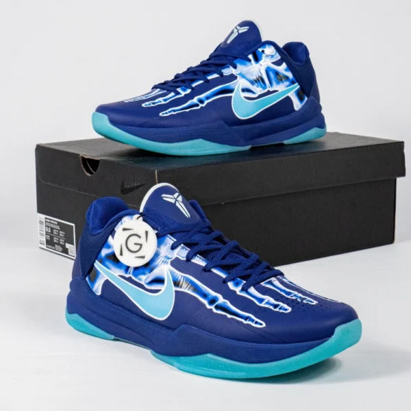 Kobe Rings Skeleton Sepatu Basket Zoom Kobe 5 Protro Xray Skeleton Deep Royal Blue Sneakers ...
